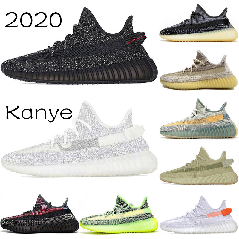 

2021 TOP Quality Kanye West Mens Running Shoes Asrlel Sulfur Static Black Angel Desert Sage Tail Light Cinder Women Sneakers Trainers Size 36-46, 31