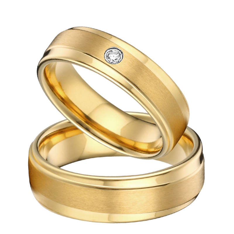 

Classic designer Western Golden african jewelry marriage couple wedding rings for men and women LOVE Alliances finger ring