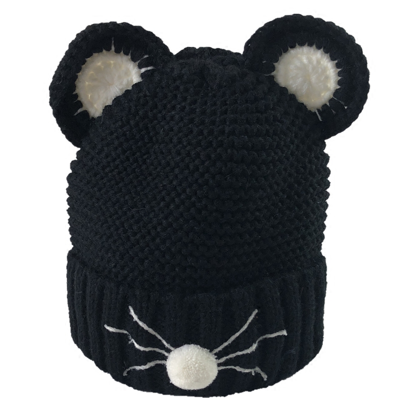 

2020 Fashion Lovely Cartoon Winter Hat For Women Hat Girls Birthday Gift Winter Hats Beanies Casual Knit Cap Warm AD029, White