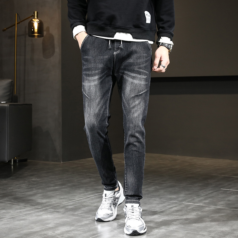 

Harlan Jeans Men's Four Seasons New Fashion Simple Trend Men's Warm Loose and Plus-sized Straight Casual Pants, Red