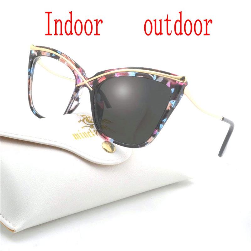 

2020 Fashion cat Sunglasses Women Transition photochromic Reading Glasses Ladies farsighted Presbyopia Diopter Presbyopia FML