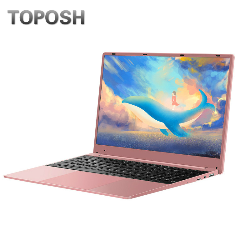 

15.6 Inch N4100 8G RAM Laptop Laser Engraving Your Language Student SSD Notebook Slim Pink Netbook 2020 New Portable PC Computer, Black
