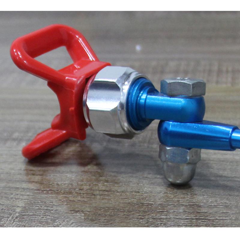 

Lightweight Adjustable Airless Paint Sprayer Painting Accessories Professional Extension Pole Powerful Rod Double Nozzle Guard