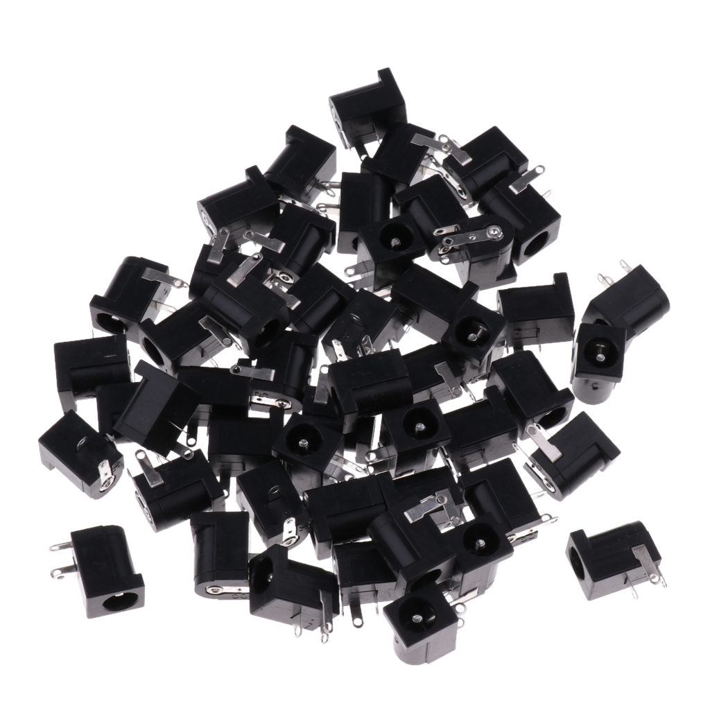 

50-Pack 3Pin 5.5mm x 2.1mm Female DC Power Jack Socket Connector Plug