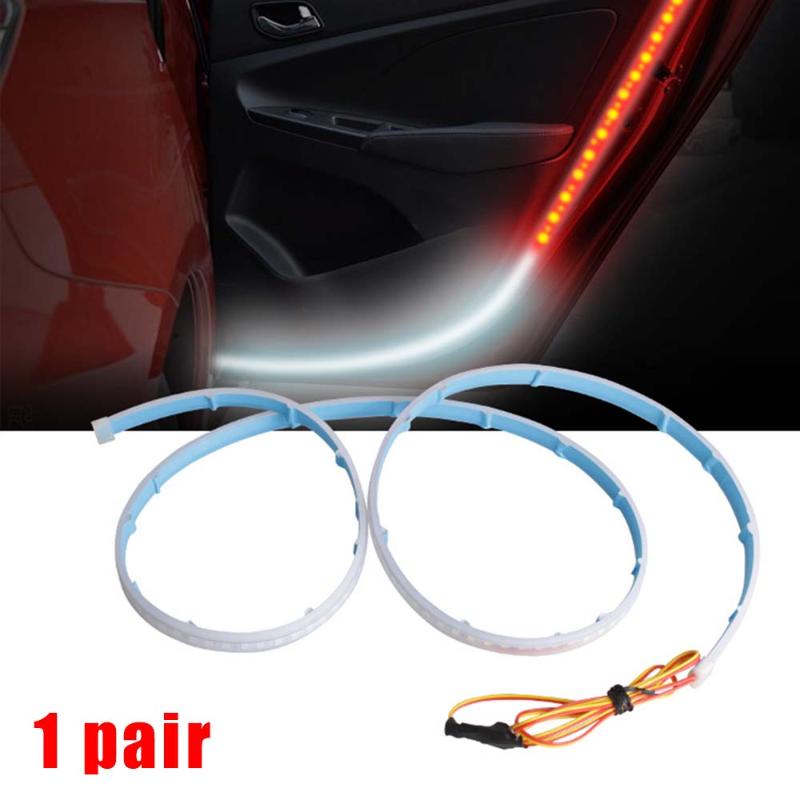 

2pcs Car Door Warning Light 2pc Car Anti-collision Atmosphere Decoration, As pic