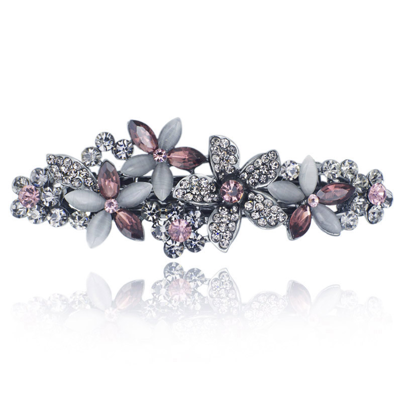 

Stylish Opals Crystal Flower Elegant Hair Hairpin Headwear Accessories Barrette Jewelry For Women Girls Ornate Wedding DF132