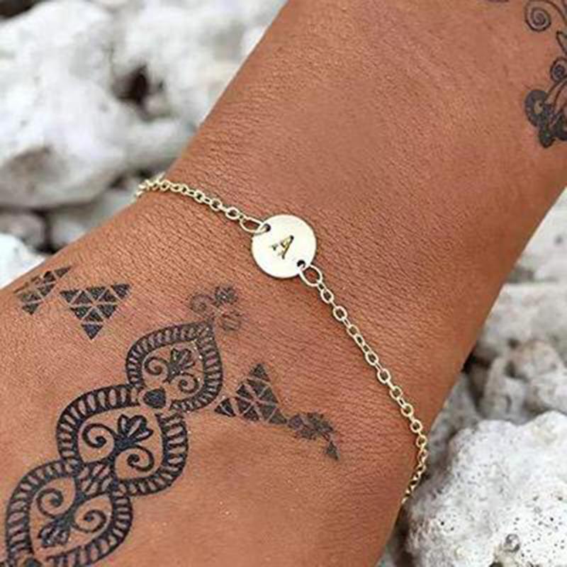 

2020 fashion 26 capital letter bracelet bohemian style ladies jewelry party gift factory direct sales