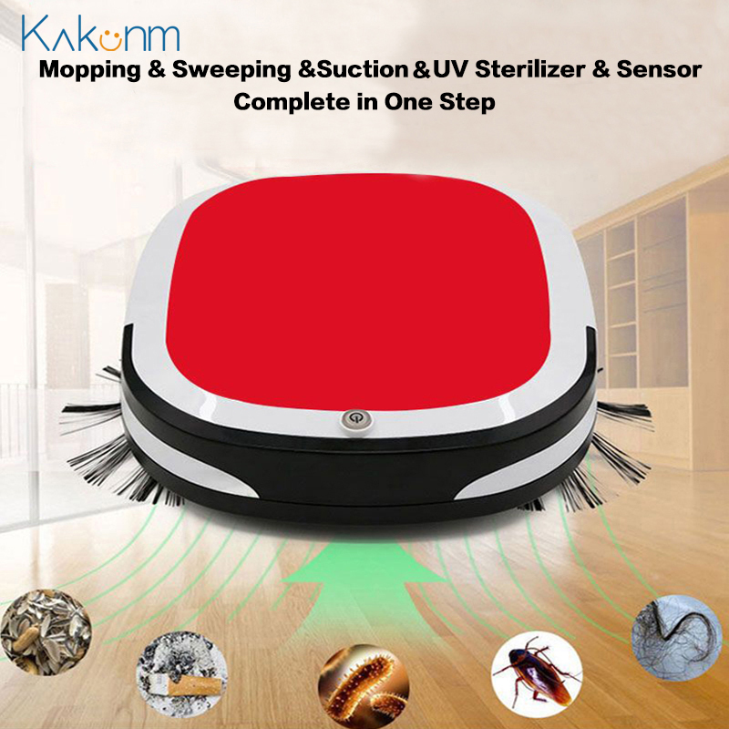 

2000PA Rechargeable Smart Anti-Drop Robot Vacuum Cleaner Mopping Sweeping Suction Cordless Auto Dust Sweeper Machine