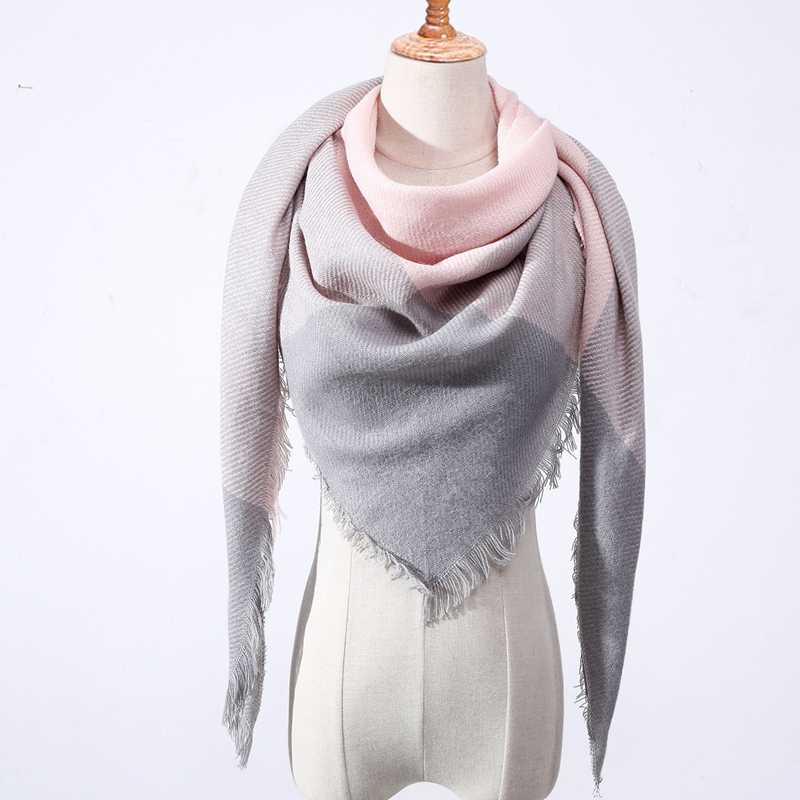 

2020 New Spring Winter Women's Scarf Plaid Warm Cashmere Scarves Female Shawls and Lady Bandana Wraps