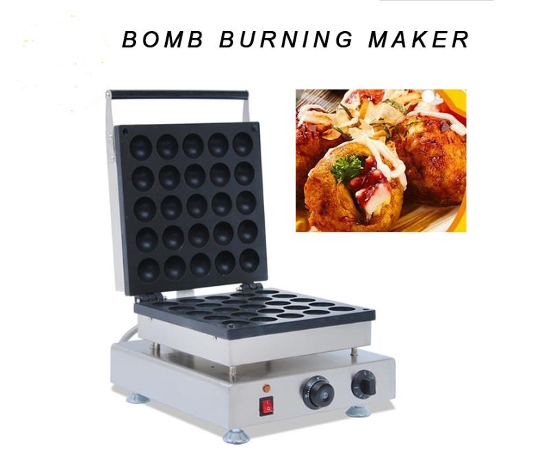 

Free shipping 25pcs Bomb Burning Waffle Maker Machine commercial industrial Big grill fish waffle, ball waffle maker