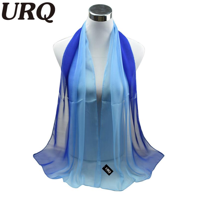 

1pc Summer New arrival Fashion Chiffon scarves Gradient colors georgette female silk scarves 50 *160cm Q5A16007