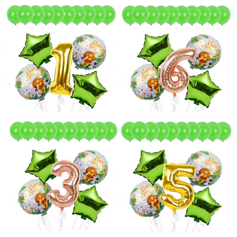 

30inch rose gold number digit helium foil ballons Wedding birthday party decorations kids animal toys baby shower party supplies