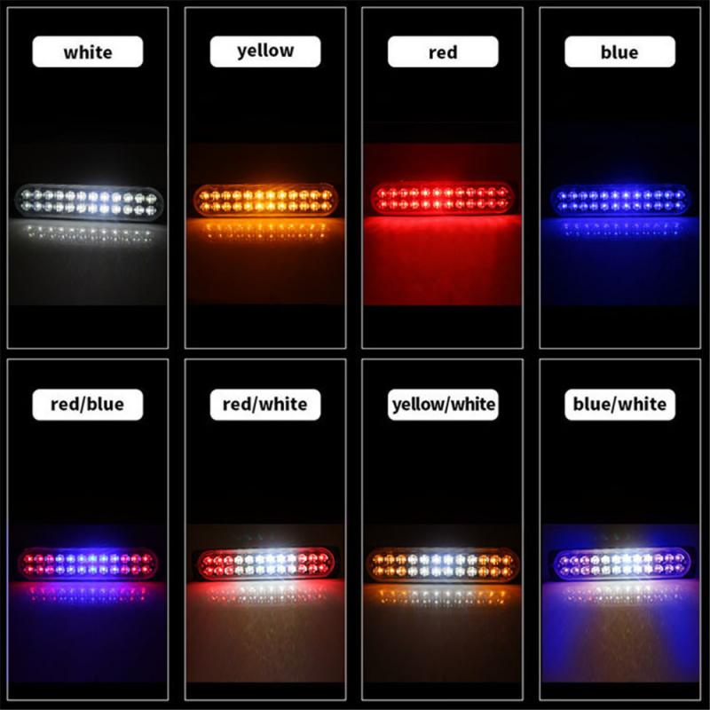 

New 12-24v Red Blue Yellow White Car Strobe Warning Light Firemen Led Flashing Emergency Signal Lights Safety Fog Lamp, As pic