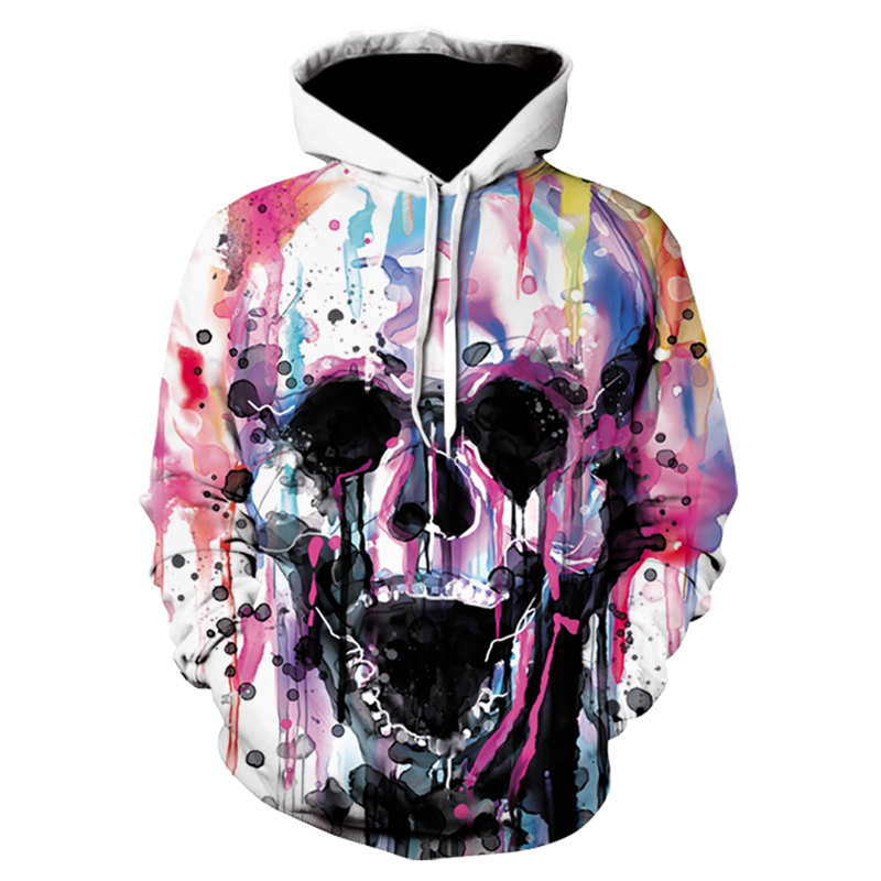 

3d Skull headr Men Hoodies Sweatshirts Streetwear Hip Hop Warm Fashion Casual Funny Hoodies Autumn Sweatshirt Long Sleeve Tops, We234