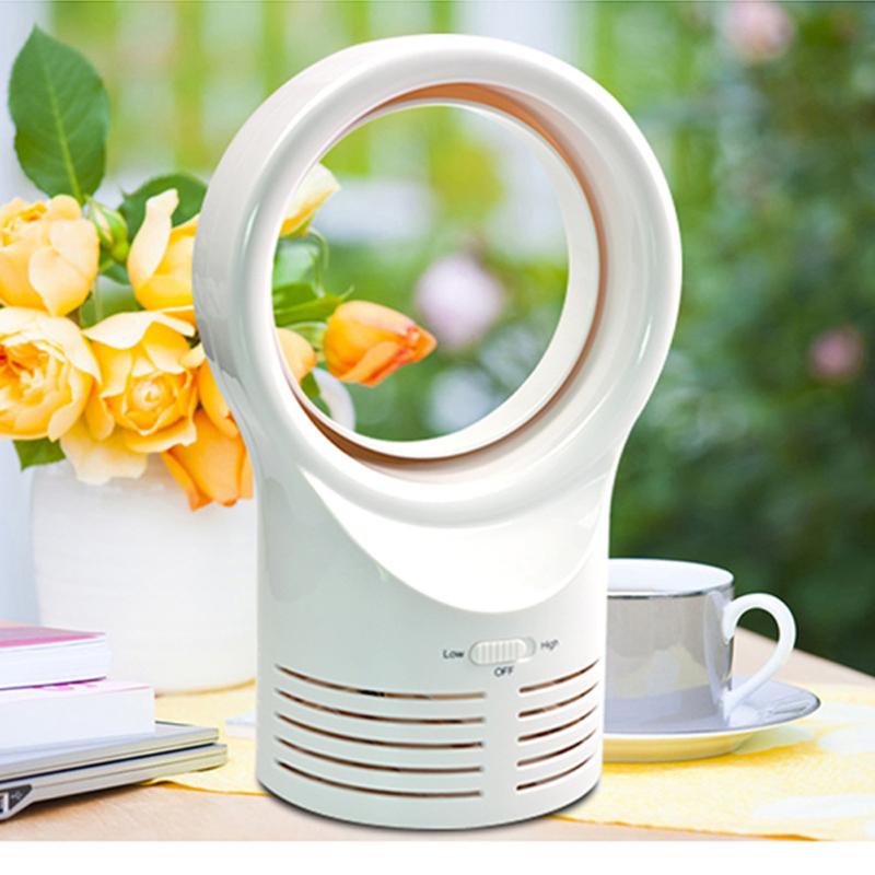 

40# Desktop Bladeless Portable Fan Air Flow Cooling Cool Fan Low Low Noise Portable Mini Air Conditioner Personal Space