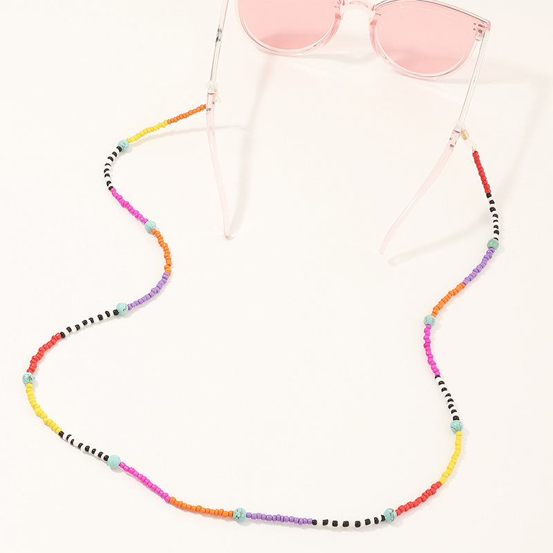 

Pearl Beads Turqouise Colorful Beaded Chain Sunglasses Chains Reading Glasses Cord Holder Neck Strap Rope for Mask Necklace