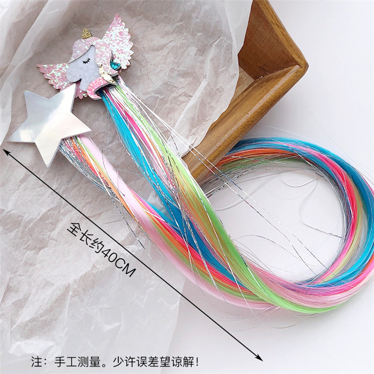 Children Colorful Wig Hairpins Hair Accessories Kids Girls Hairclip