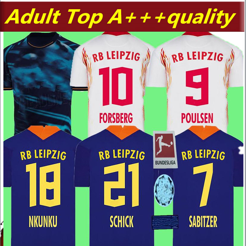 

20 21 Leipziges lsport Soccer Jersey WERNER KONATE SABITZER RBL FORSBERG Britische fußballtrikots POULSEN HALSTENBERG football shirt, Image
