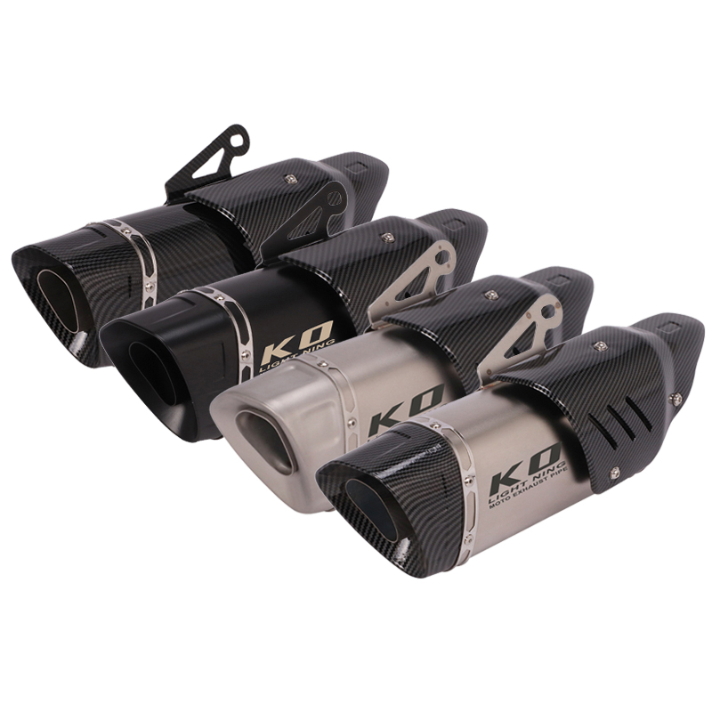 

Motorcycle Stainless Steel Exhaust Tips Escape Muffler Vent Pipe With Heat Shield 38-51mm For Universal Dirt Bike ATV