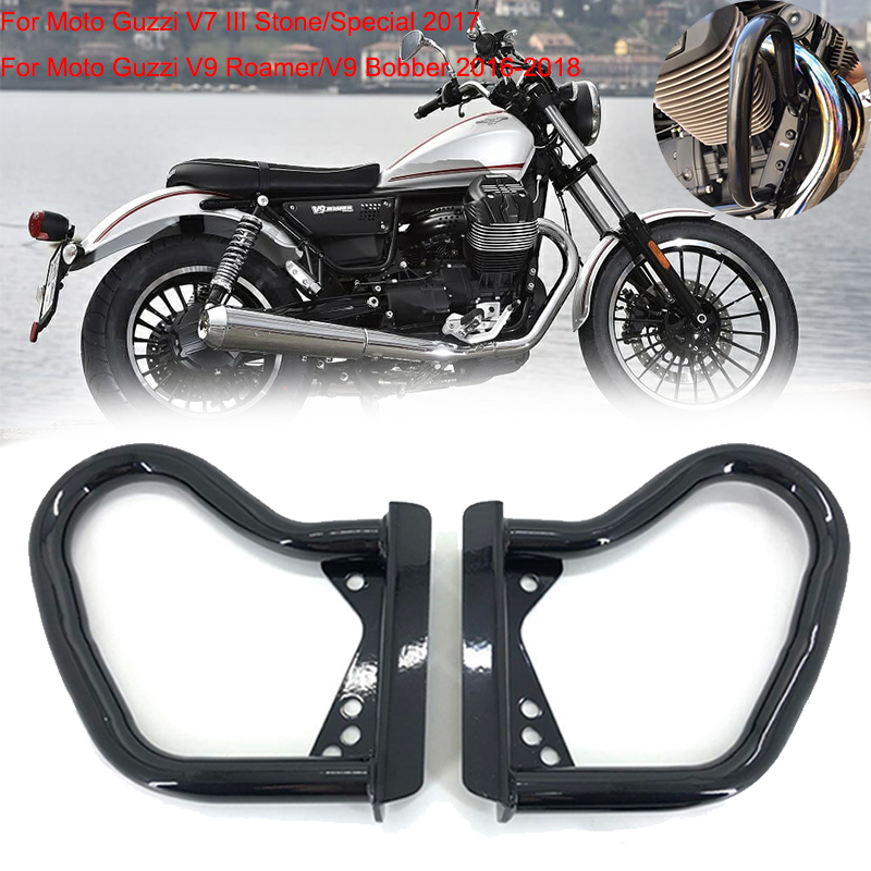 

For MOTO GUZZI V9 Roamer 2020 2020 New engine accessories black anti collision bar protection device V9Bobber rubber bumper