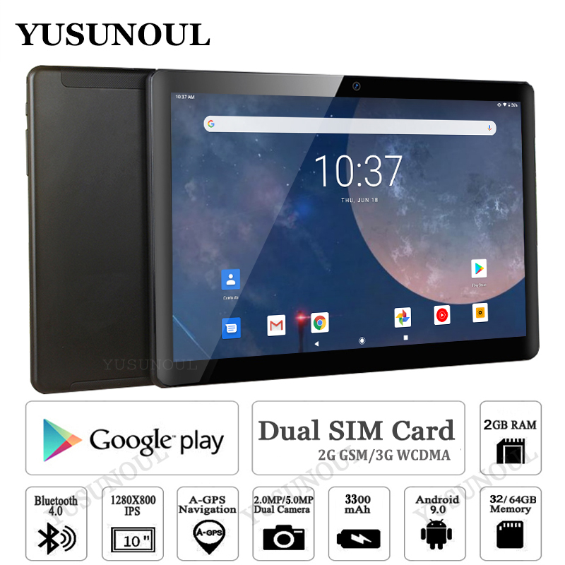 

2021 Newest Free Shipping 10 inch 2.5D Glass tablet IPS Screen Dual SIM Card Play Store/Netflix/Navagation Tablets 10 10.1+Gift, Black