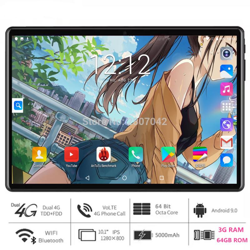 

Newest Android 9.0 tablet pc 10 inch Octa Core 3GB RAM 64GB ROM 1280x800 HD IPS Screen 5.0MP Camera 4G FDD LTE GPS WiFi Youtube, Black