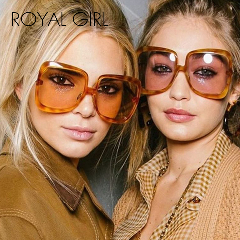 

Sunglasses ROYAL GIRL Oversized Square Vintage Women Fashion Cat Eyes Sun Glasses Trending Style Goggle UV400 Ss441