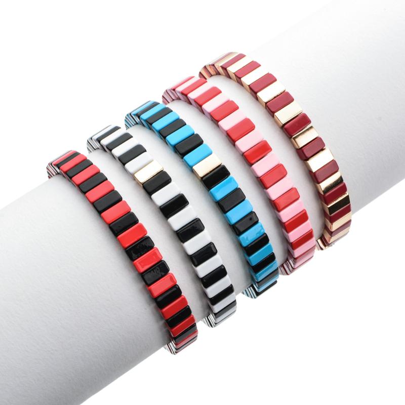 

ZMZY Fashion Forever Jwelry for Women Enamel Metal Stone Colorful Handmade Rainbow String Bracelet Brand Wholesale