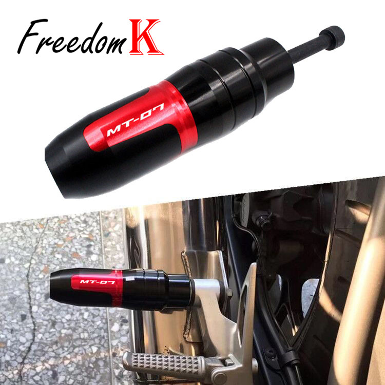 

For MT-07 MT07 MT 07 2014 2020 2020 Motorcycle CNC Frame Crash Pads Exhaust Sliders Crash Protector with logo