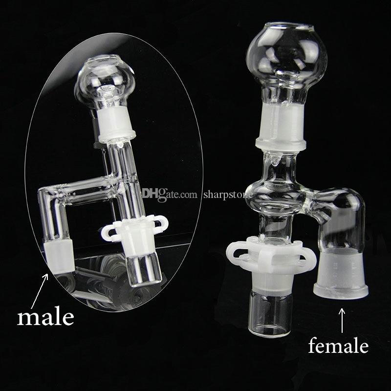 

Newest Arrival Reclaim Ash Catcher male female 14mm 18mm Joint Glass Adapter With Keck Clip For Glass Bong Oil Rig