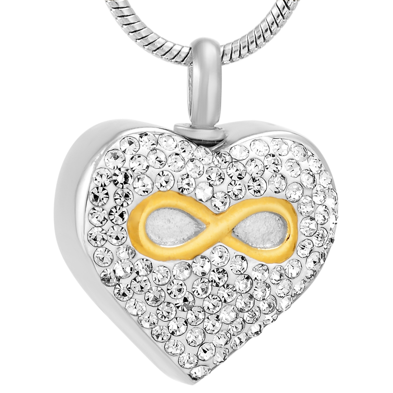 

IJD8325 Stainless Steel Cremation Jewelry Waterproof Heart Pendant Memorial Remains for Ashes Urn Keepsake Necklace Jewelry