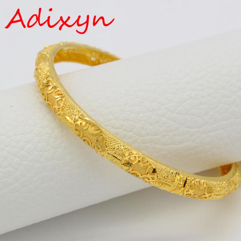 

Adixyn African Bangles For Women Gold Color Bangles&Bracelets Ethiopian/Arab/Middle East Party Gifts N0022