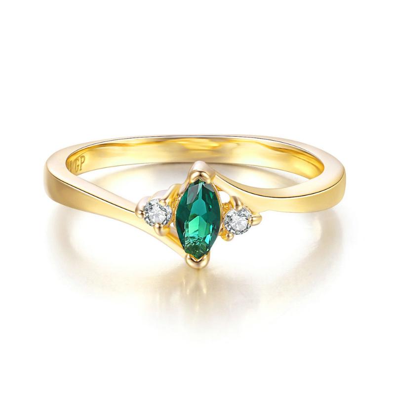 

Trendy Multicolor Rings For Women Optional Simple Oval Cubic Zircinia Rose Gold Color Wedding Gift Fashion Jewelry R797 R804