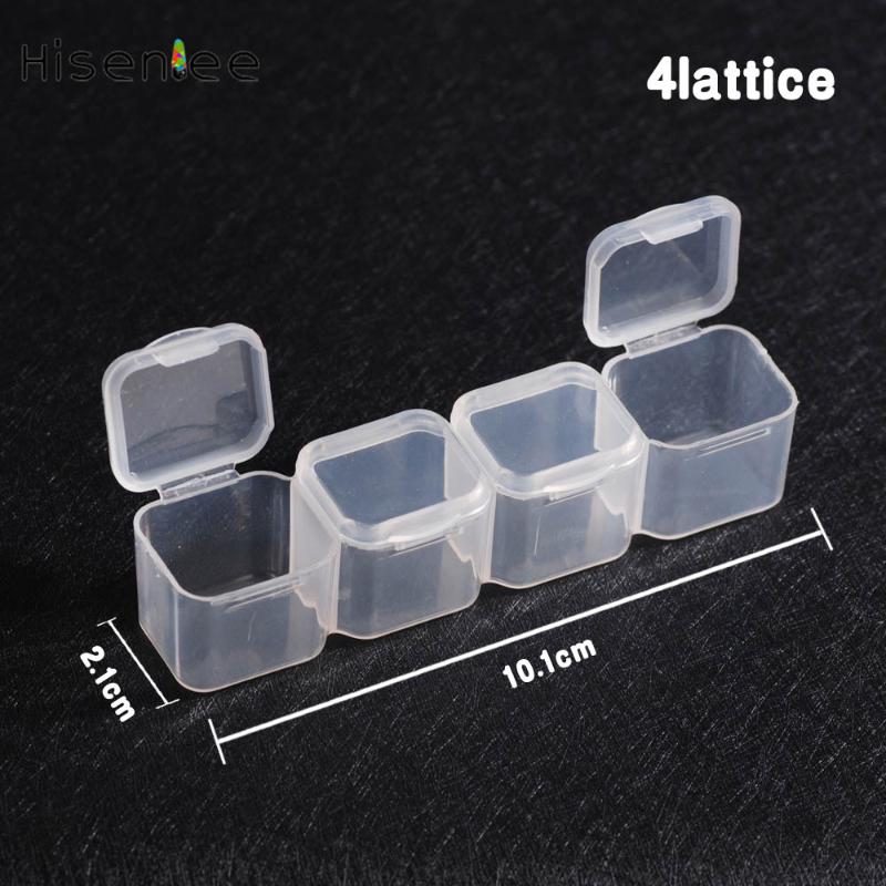 

Fashion Transparent Nail Art Empty Storage Box Multi-Style Design Rhinestone Jewelry Beads Pills DIY Decorative Container Tools