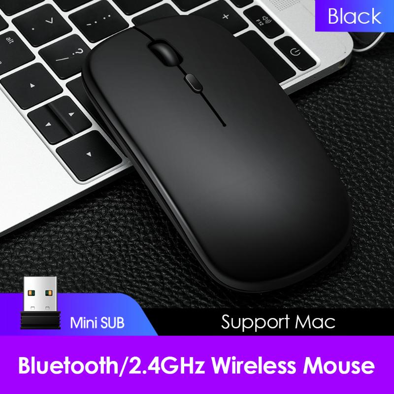

Wireless Mouse Dual Mode Bluetooth Mouse Rechargeable Ergonomic 2.4Ghz USB Optical Mice For Desktop Laptop PC Computer