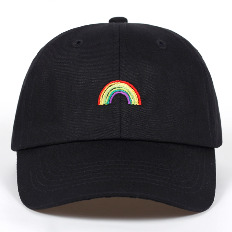 

High Quality Baseball Cap Unisex Men Women Brand Cotton Rainbow Snapback Caps Hip Hop Hats Dad Hat Bone Garros, White
