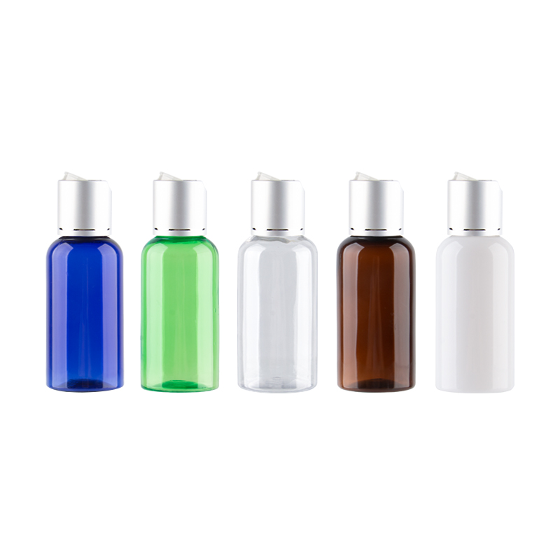 

Empty Silver Aluminum Disc Cap Bottles For Toner Lotion Cream Makeuo Remover 75ml Cosmetic Travel Bottles Small Size Containers