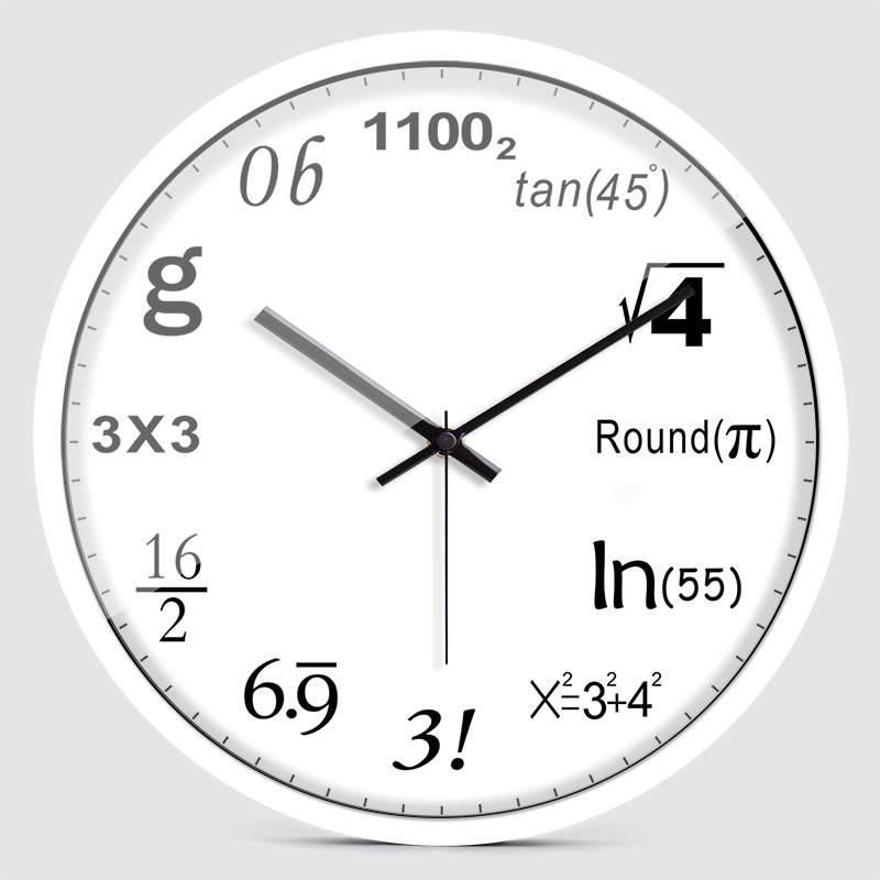 

Math Creative Wall Clock Numbers White Wall Clock Creative Modern Design Kitchen Montre Mural Home Decoration