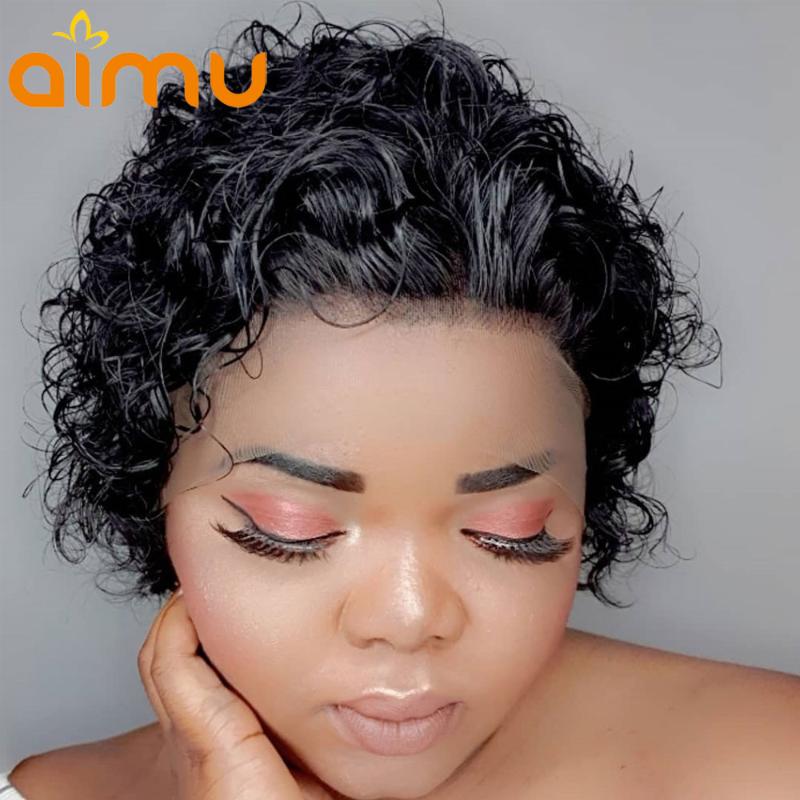 

Pixie Cut Wig 13x4 Lace Front Human Hair Wigs for Black Women Glueless Short Curly Bob Wig 4x4 Closure Pre Plucked Hairline Remy