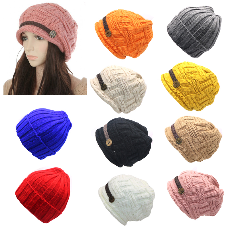 

Fashion Solid Color Knitted Beanies Hat Winter Warm Knitted Cap Men Women Multicolor Skullies Beanie Soft Elastic Cap Bonnet, Style 6