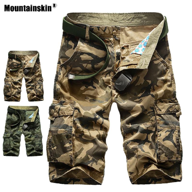 

Mountainskin Summer Men Outdoor Camo Tooling Shorts Sportswear Hiking Running Camping Fishing Breathable Shorts VA790, Green camo shorts