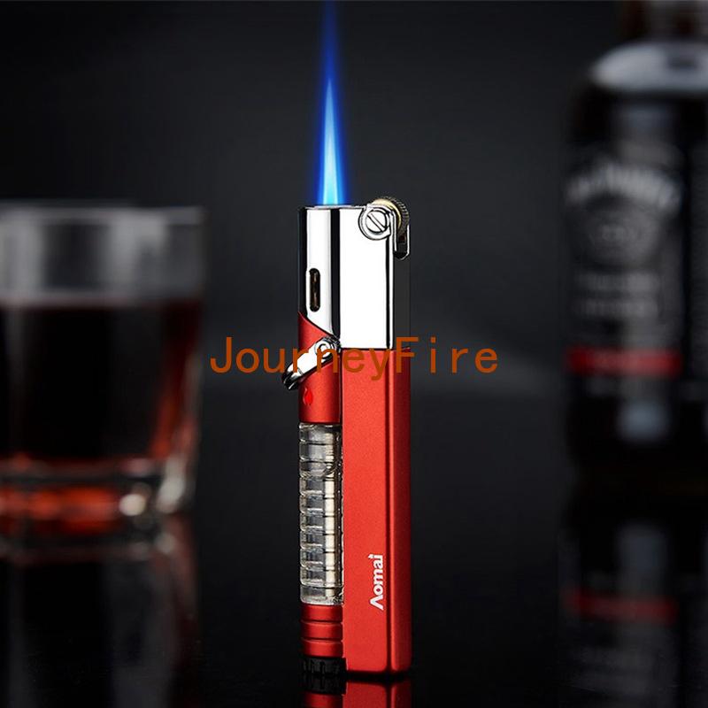 

New Torch Jet Lighter Windproof Gas Window Metal Flint Lighter Inflatable Butane 1300 C Cigarette Cigar Lighter Men Gift NO GAS