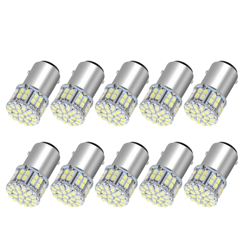 

10X 6000K White 1157 50SMD High Power LED Turn Signal Stop Light Bulbs 1076 12V, As pic