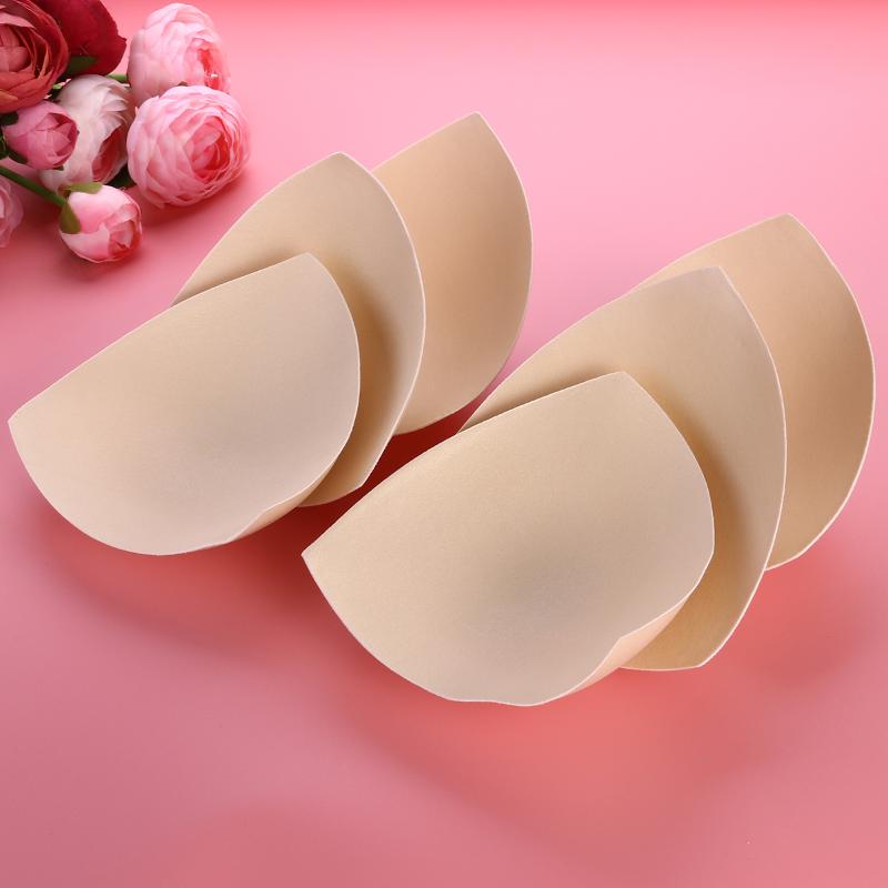 

Swimsuit Padding Inserts Women Clothes Accessories Foam Triangle Sponge Pads Chest Cups Breast Bra Bikini Inserts Chest Pad, 3 pair skin-color