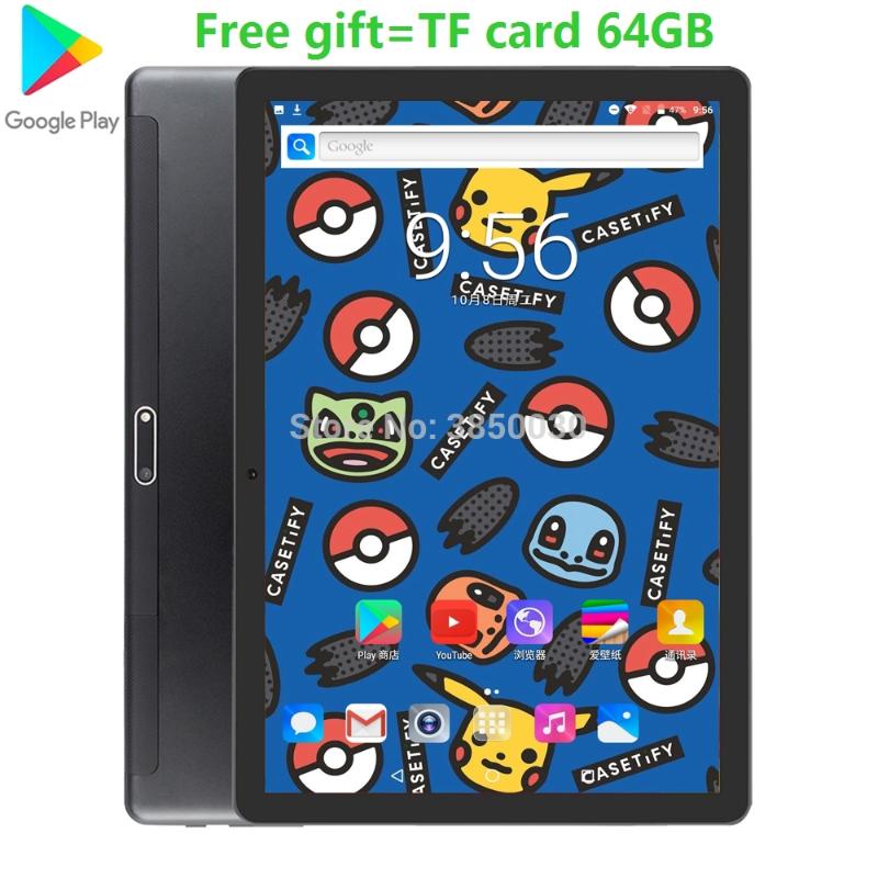 

New 10 inch Android 9.0 Tablet 1280*800 IPS 3G Phone Call WiFi GPS 3G tablet RAM 2G+32GB ROM+TF card 64GB Media Pad 10, Black