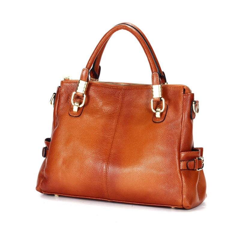 

genuine leather bag for women handbag Lady's bag large capacity shoulder crossbody high quality tote sac a main femme C1262, Brown