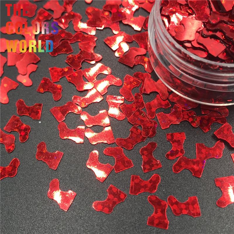 

TCT-246 Christmas Cane Bell Stocking Sequins Not Solvent Resistant Xmas Makeup Handwork DIY Accessoires