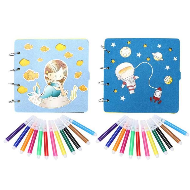 

Family innovative DIY picture photo growth with colored pencils children's birthday present