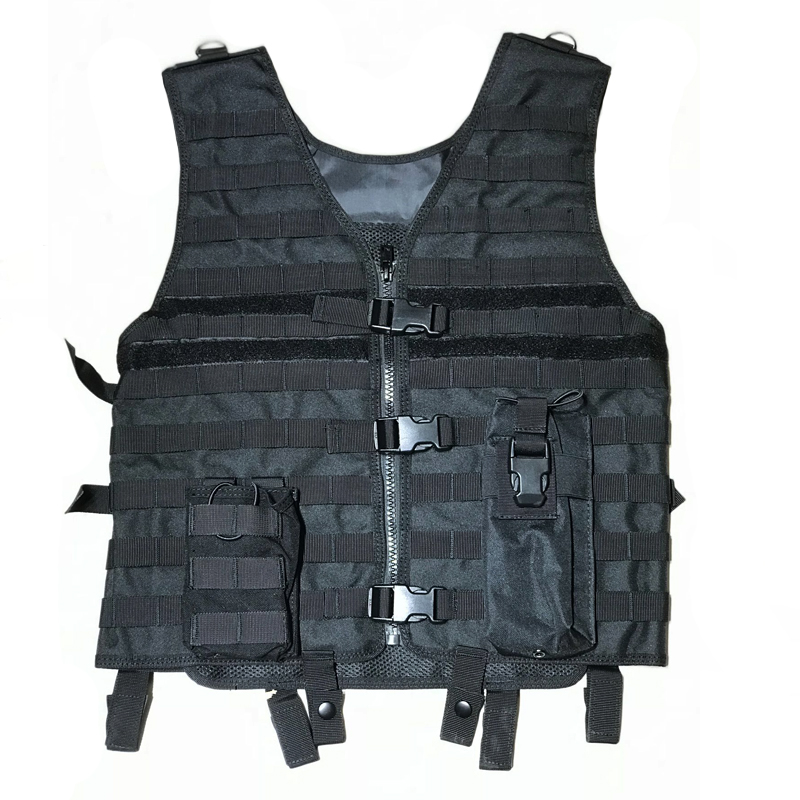 

MOLLE tactical vest outdoor multi-functional camouflage vest CS protective equipment breathable, Bk