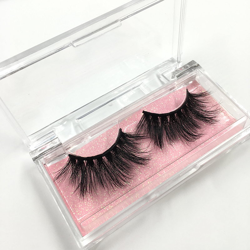

27mm strip lashes 6pairs/lot super long mink eyelashes with clear lash packaging